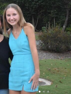 Revolve xs Aqua Blue V-Neck Sleeveless Mini Dress